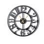 Wallity Reloj de Pared Decorativo Circle XL, Metal Negro 70x70 cm, Elegante y Moderno